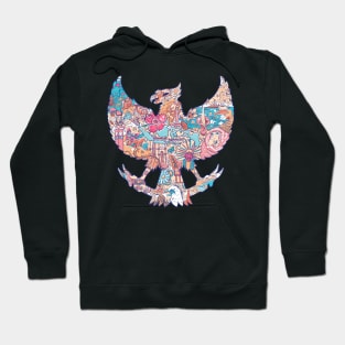 beautiful indonesia in garuda silhouete Hoodie